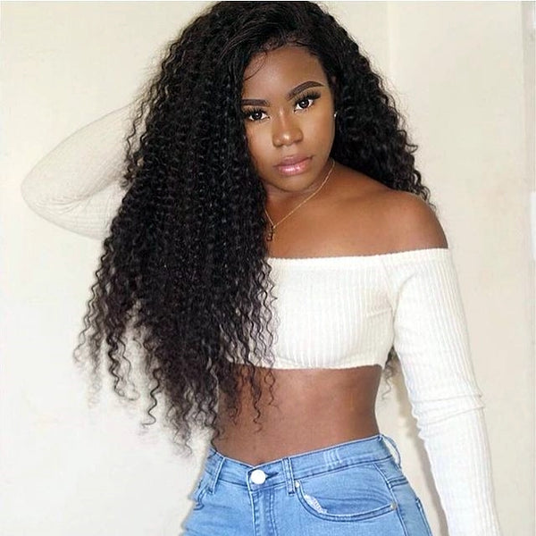 Roya Hair 180% Density Kinky Curly 13x4 HD Lace Front Wigs With Pre Plucked Hairline