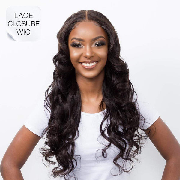 Roya Hair Body Wave HD Transparent 4x4 Lace Closure Wigs For Women