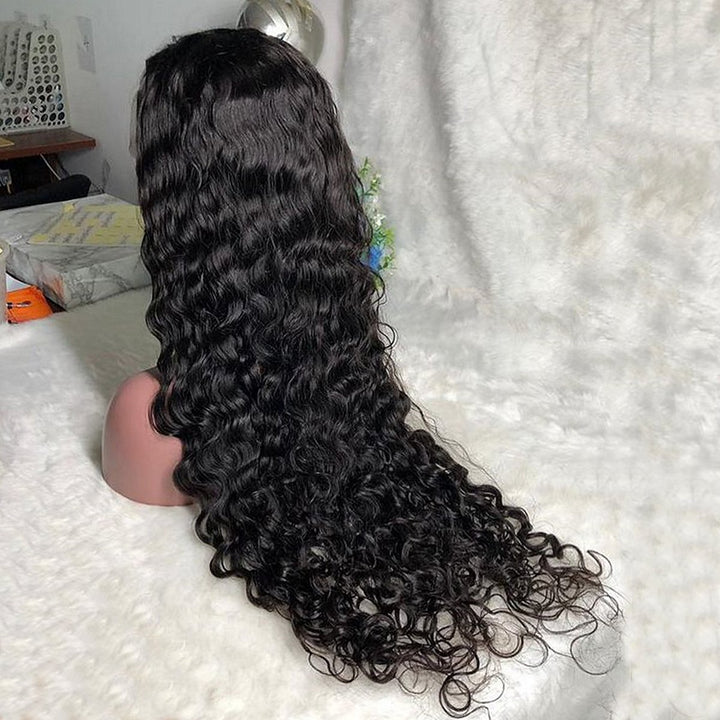 5*5 Raw Brazilian Curly Wave Virgin Hair Lace Wig
