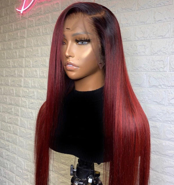 ROYA HAIR Ombre 1B/ 99J Color Lace Front Wig