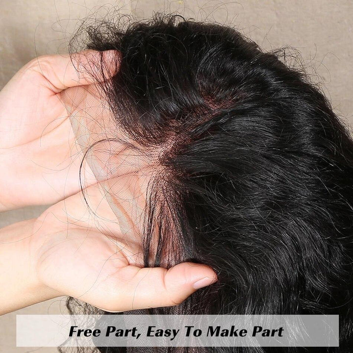  Transparent Lace Closure Human Hair Wig