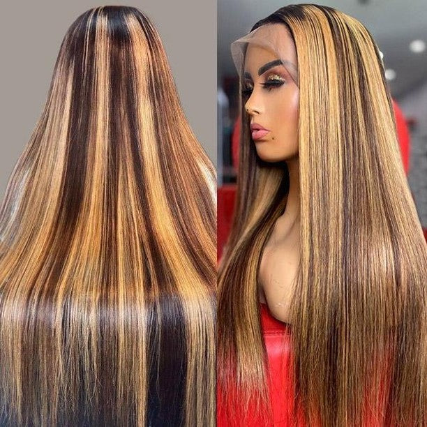  Transparent Straight Lace Wig Highlight 