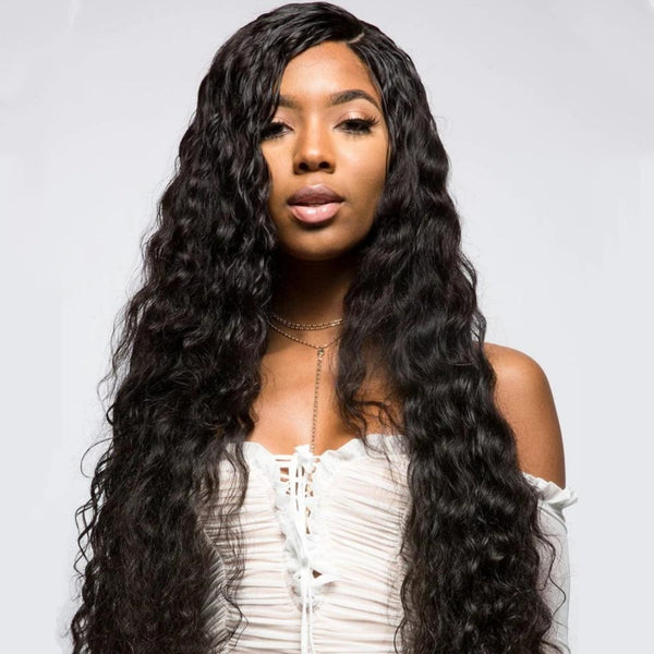 Roya Hair Transparent HD Lace Closure Wig Deep Wave Lace Frontal Wigs Real Remy Human Hair Wig