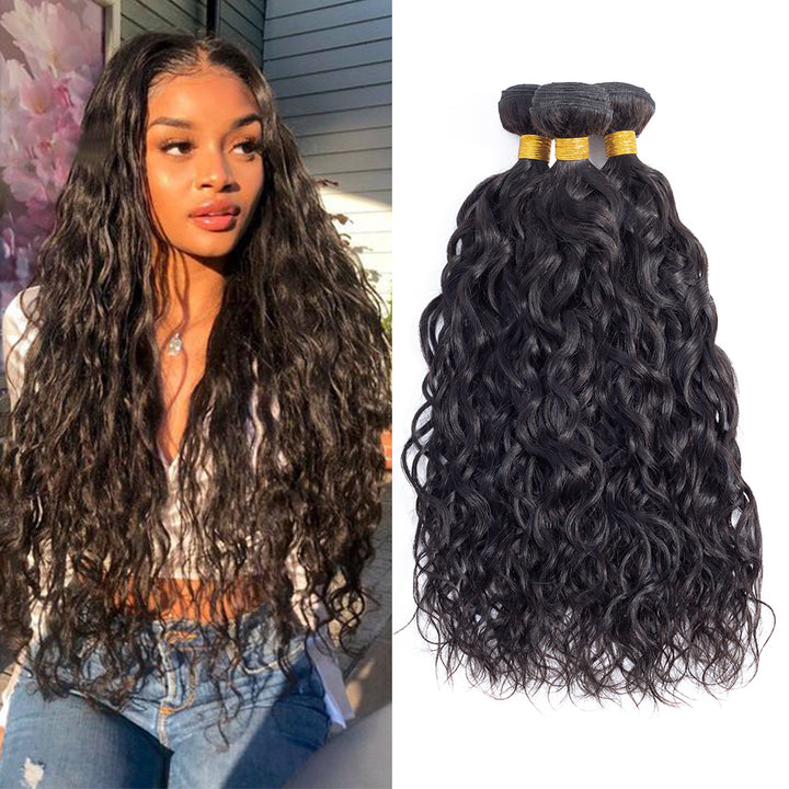 Indian Natural Wave Human Hair Weave 