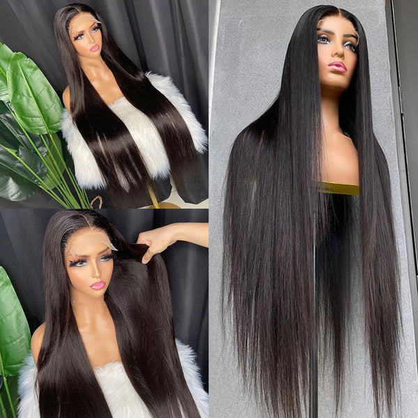 Long Virgin Hair 5*5 Lace Closure Wigs