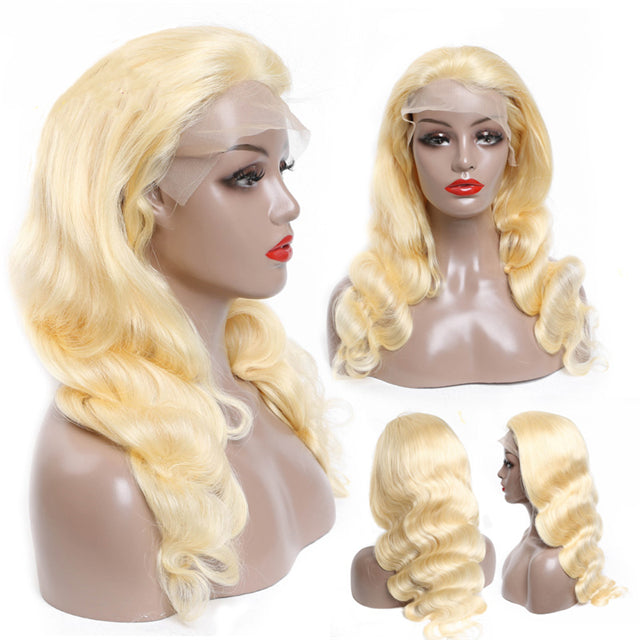 Honey Blonde 13x6 Lace Front Human Hair Wigs 