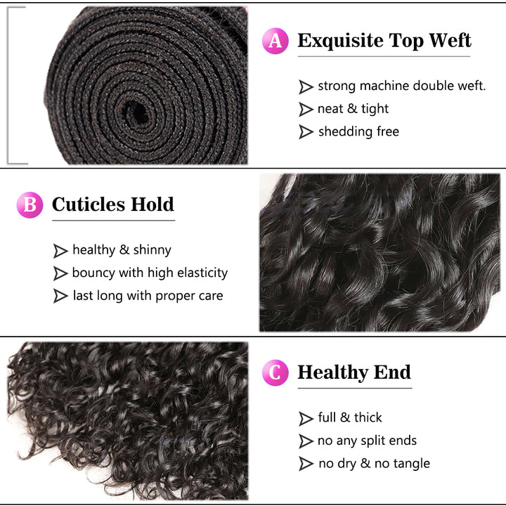 Virgin Brazilian Curly Hair Weave