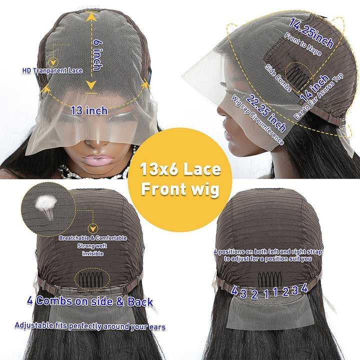 180% Density Virgin Hair Body Wave Wigs