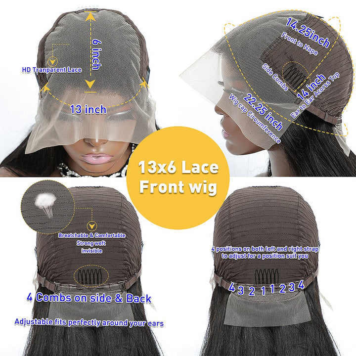 13x6 Lace Front Kinky Curly Hair Wig 