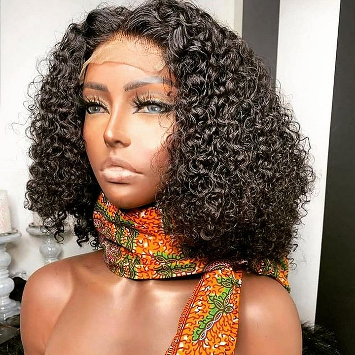 Lace Closure Water Wave Bob Wigs