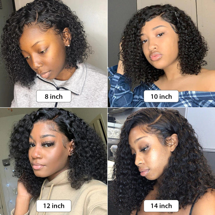 Lace Closure Water Wave Bob Wigs