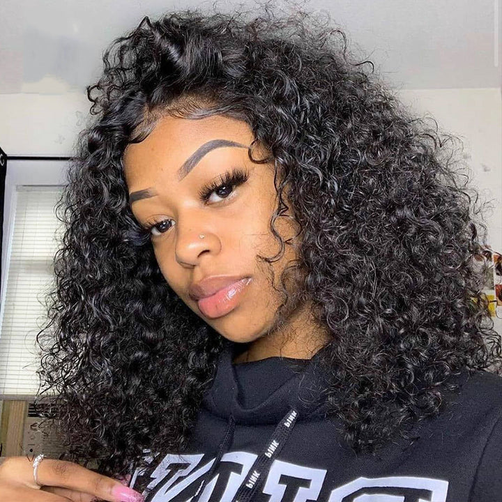 Lace Closure Water Wave Bob Wigs