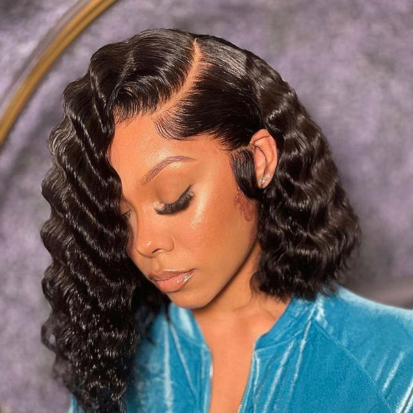  Deep Curly Wave HD Lace Bob wig