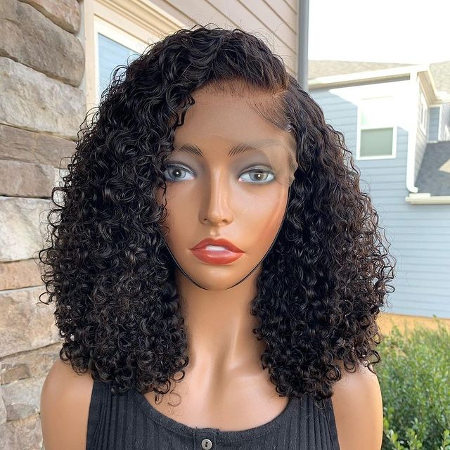 Lace Closure Water Wave Bob Wigs