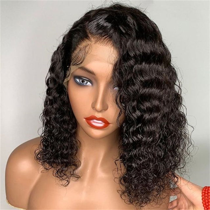 Water Wave Brazilian Hair Lace Front bob wigs