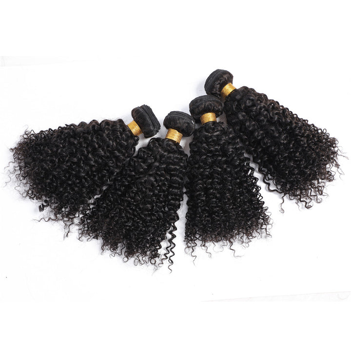 Kinky Curly  Brazilian Human Hair Bundles 4 pcs 