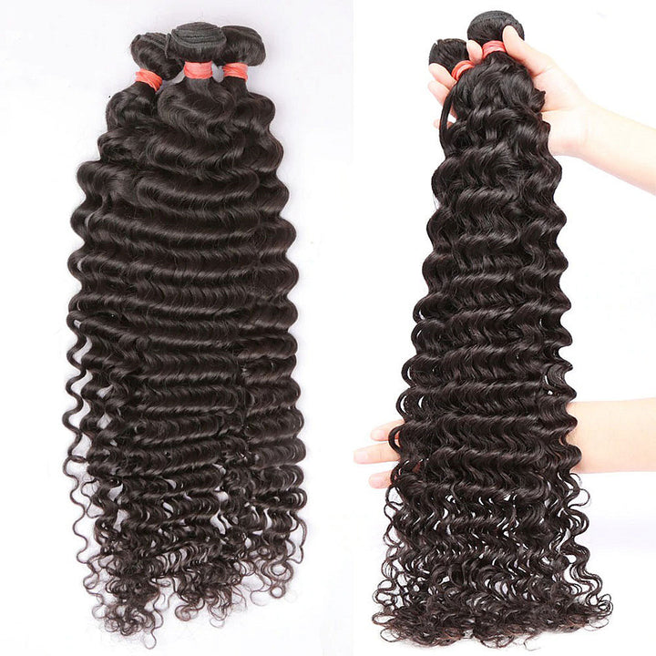 Virgin Brazilian Hair  Deep Wave 4 Bundles
