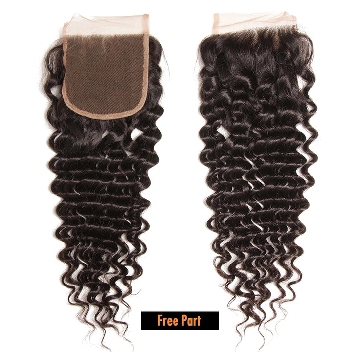 Virgin Brazilian Hair  Deep Wave 4 Bundles