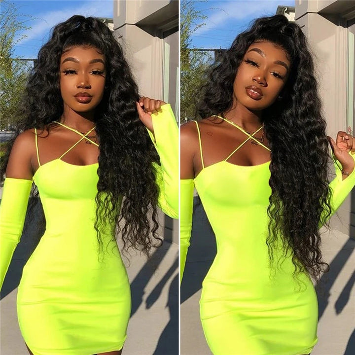 Deep Wave Human Hair Lace Front Wigs