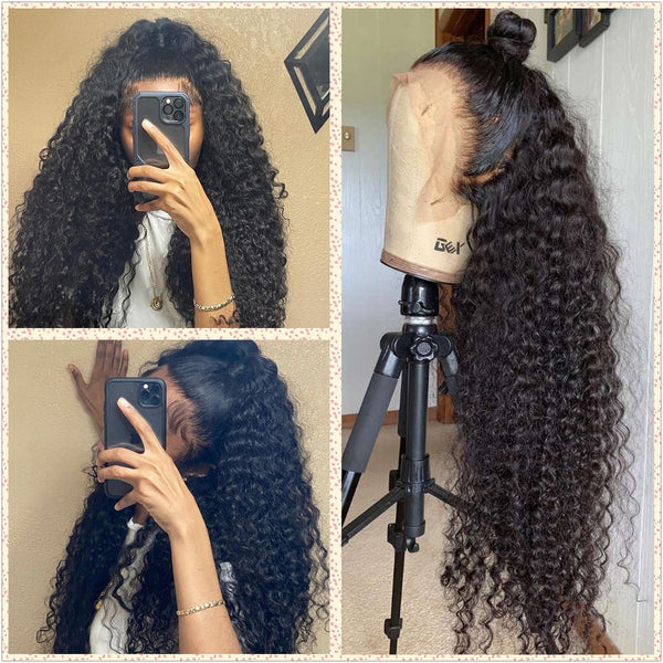 kinky curly wave 13x6 lace front wig