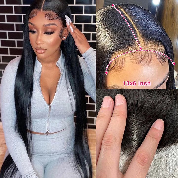 HD Transparent 13*6 Lace Frontal Human Hair Wigs
