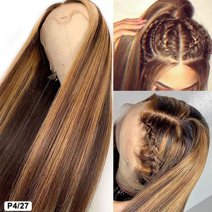 Highlight Lace Front Human Hair Wigs