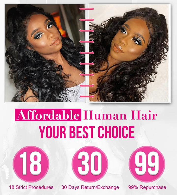 Loose Deep Wave 3 Bundles with 4*4 Lace Closure
