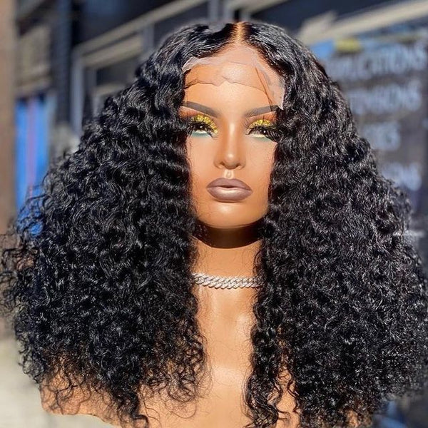 Curly 5 by 5 Human Hair HD Lace Wig 
