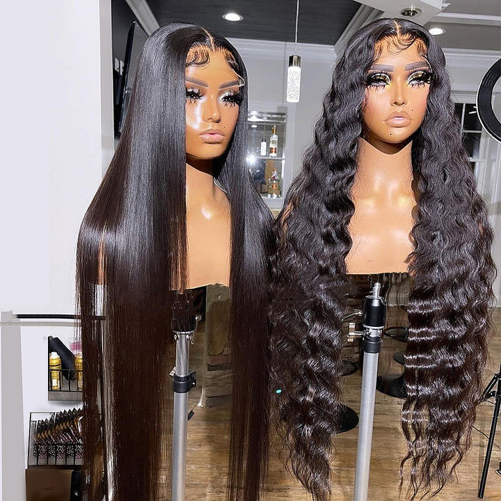  5x5 Deep Wave Human Hair Lace Closure Wig
