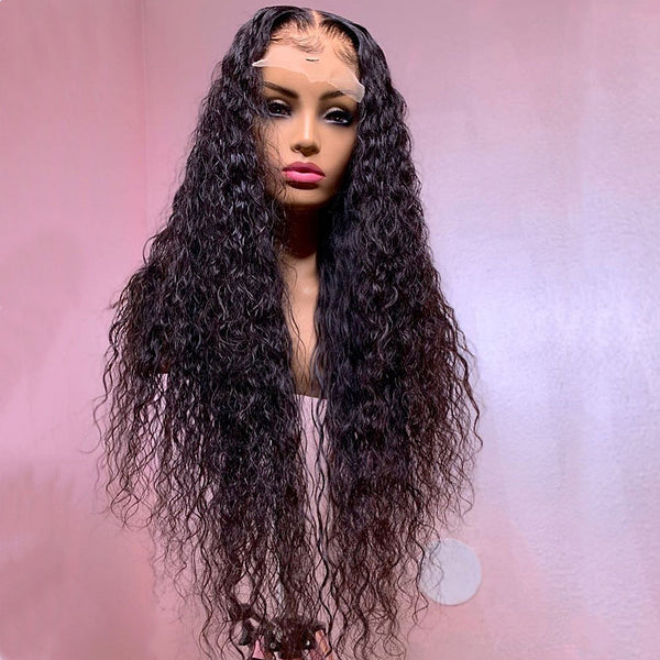  Water Wavy Brazilian Virgin Human Hairs Wigs 