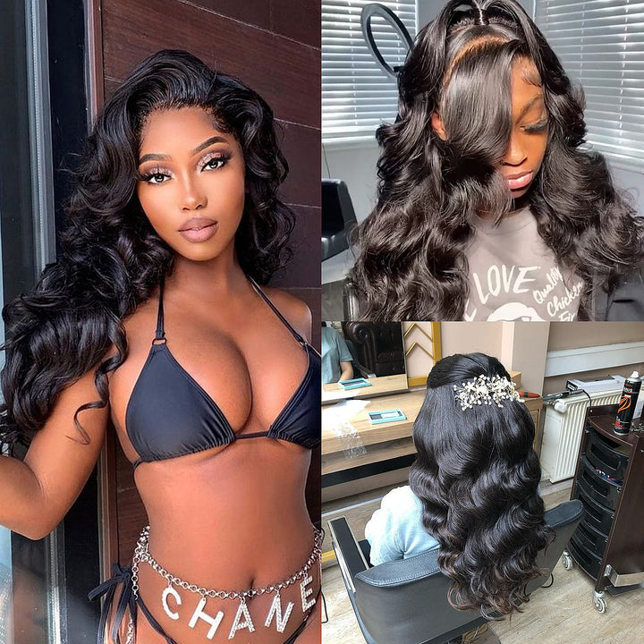 180% Density Virgin Hair Loose Wave Wigs