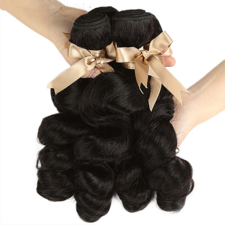 Peruvian Loose Wave 4 Bundles Unprocessed Remy Hair Weave  