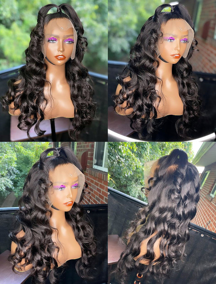 Long Loose Wave Human Hair Lace Front Wigs