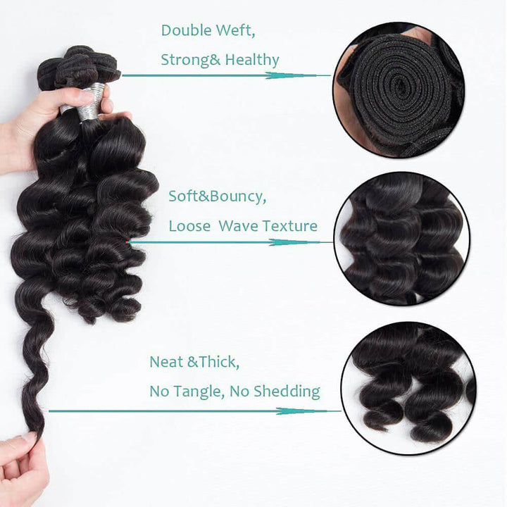 Cheap Virgin Brazilian Loose Wave Hair