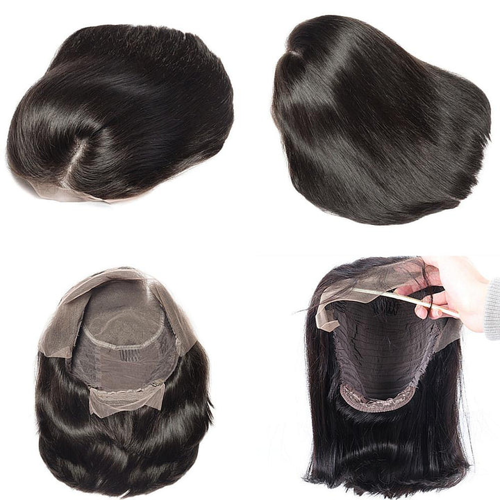 Pre Plucked Human Hair Short Bob Wig