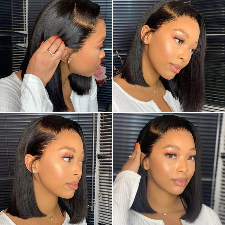 silky straight wave bob wig