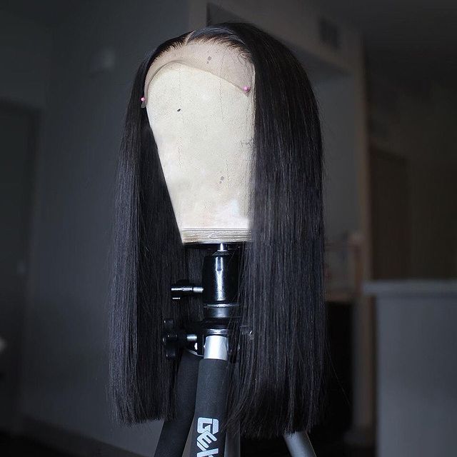 Peruvian Human Hair Lace Closure Short Bob Wig