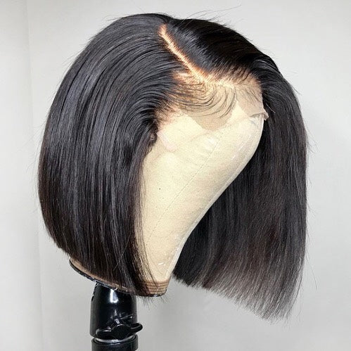  Natural black short bob wigs 
