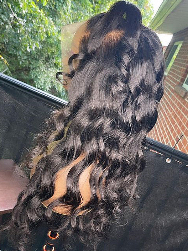 Long Loose Wave Human Hair Lace Front Wigs