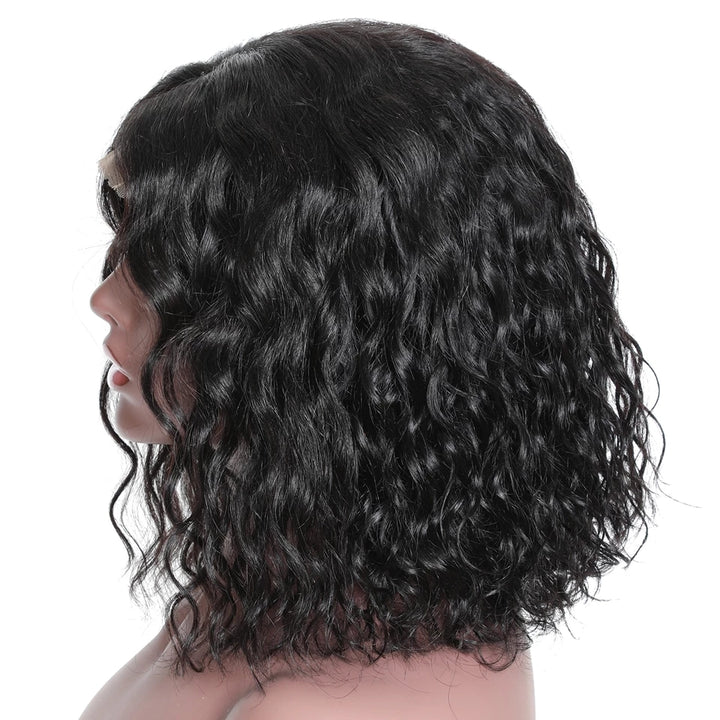 Human Hair Natural wave Bob Short Pixie Cut Lace Wig