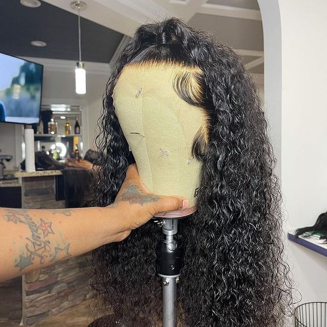 Water Wave Glueless  Full Lace Human Hair Wig